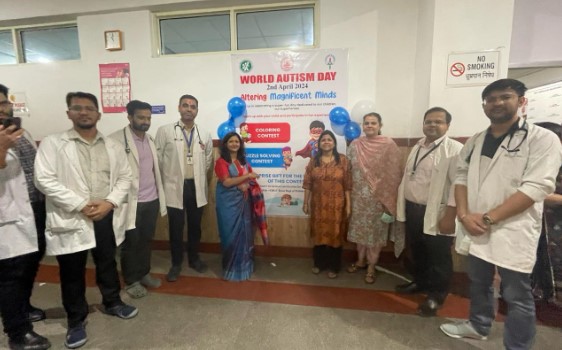 श्री महंत इन्दिरेश अस्पताल में ऑटिज्म ग्रसित  बच्चों के साथ मनाया विश्व ऑटिज्म दिवस