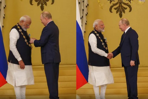 पीएम मोदी को रूस के सर्वोच्च सम्मान ‘ऑर्डर ऑफ सेंट एंड्र्यू एपोस्टल’ से किया सम्मानित